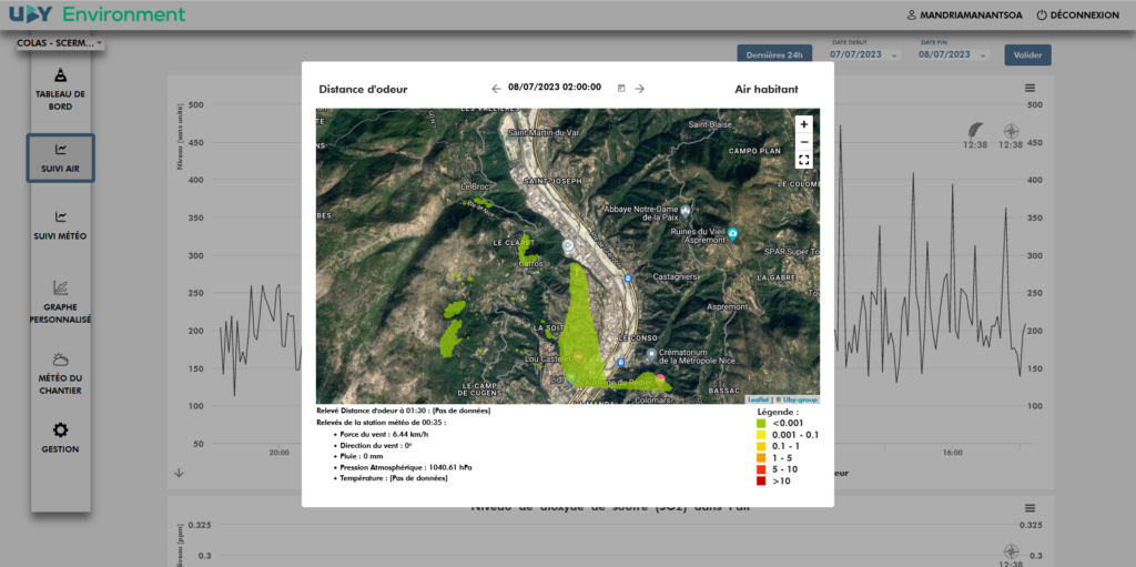 Visuel vert comme un nuage au dessus d'une vue sattelite